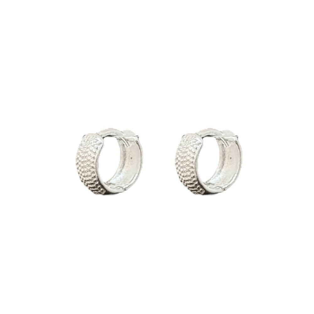 Brinco Argola Mini Fosca Click Banhado A Prata 925... - RC JOIAS BY RUDI