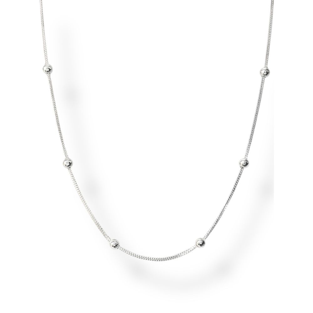 Colar Bola Rato Quadrada Banhado A Prata 925 - 000... - RC JOIAS BY RUDI