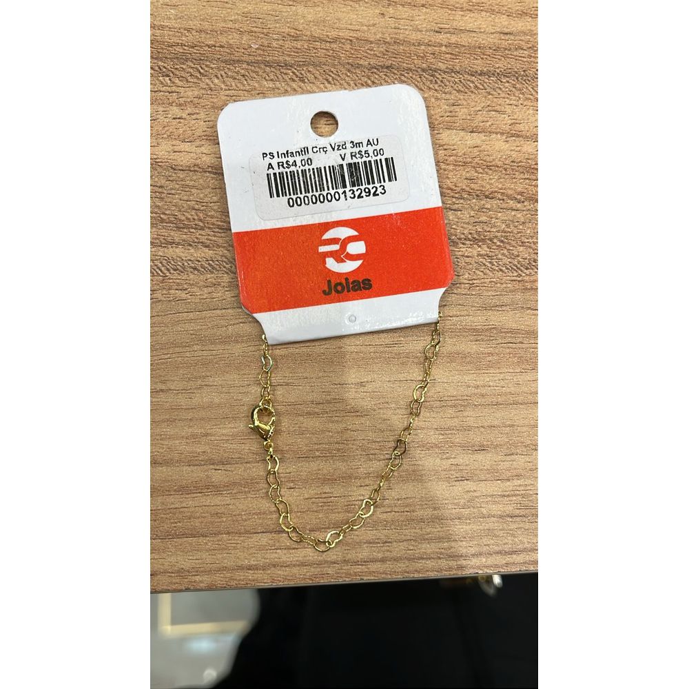 Pulseira Infantil Coração Vazado Banhado a Ouro 18... - RC JOIAS BY RUDI