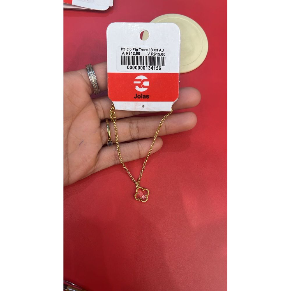 Pulseira Elo Portugueses Trevo 3D Cristal Banhado ... - RC JOIAS BY RUDI
