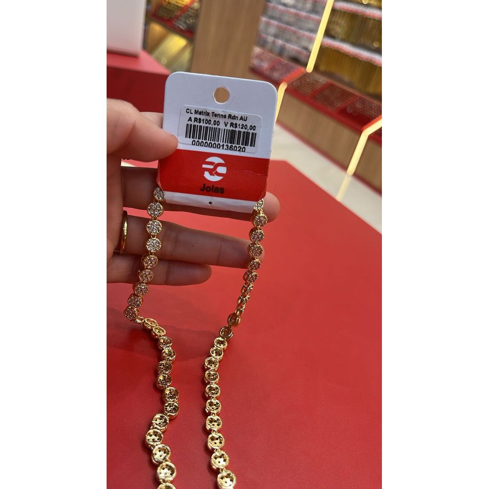 Colar Matrix Tenns Redondo Banhado A Ouro 18K - 00... - RC JOIAS BY RUDI