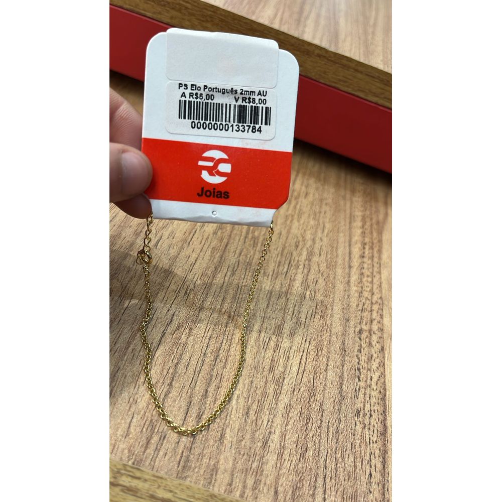 Pulseira Elo Português Banhado A Ouro 18K - 000000... - RC JOIAS BY RUDI