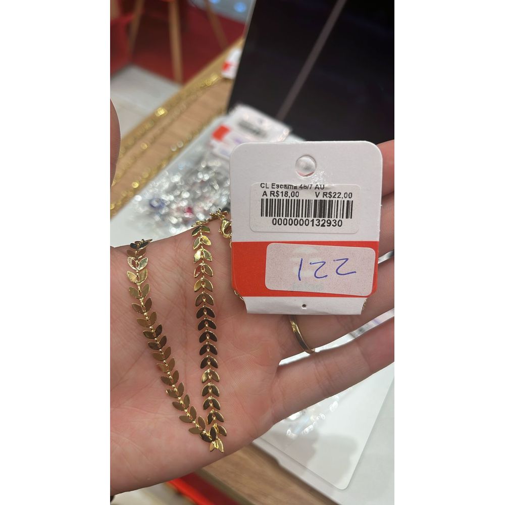 Colar Escama Banhado A Ouro 18K - 0000000132930 - RC JOIAS BY RUDI