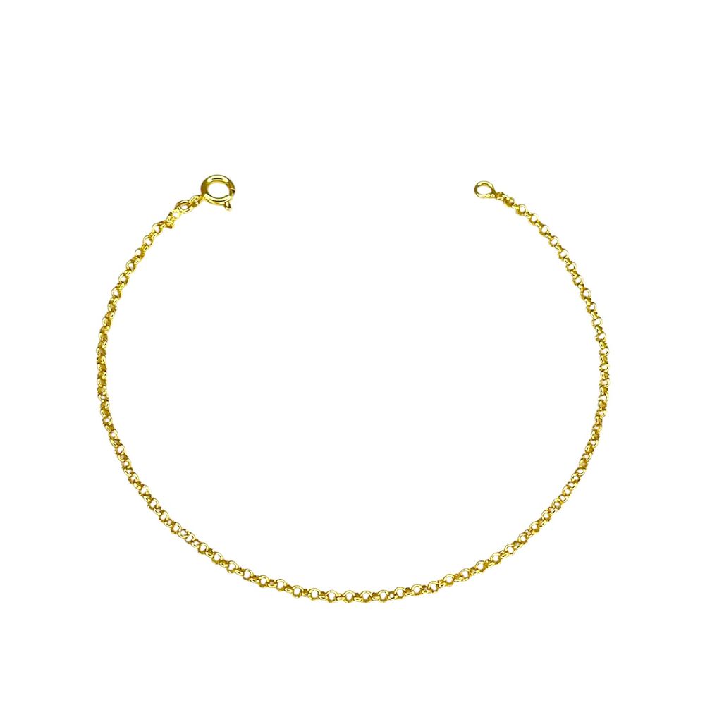 Pulseira Elo Português Bola Banhado A Ouro 18k - 0... - RC JOIAS BY RUDI