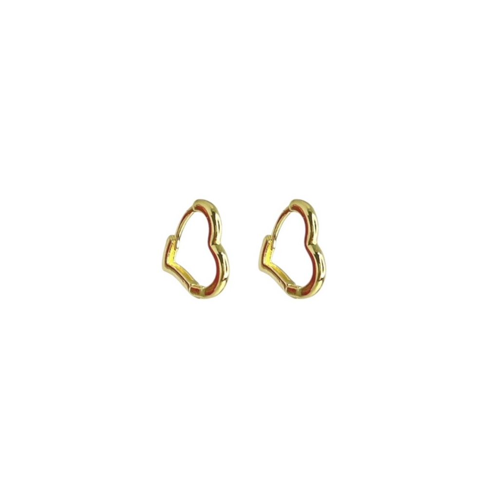 Brinco Argola Coração 12x12 Banhado A Ouro 18K - 0... - RC JOIAS BY RUDI