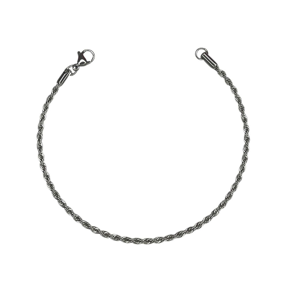 Pulseira Cordão Baiano Fecho Lagosta Aço Inoxidáve... - RC JOIAS BY RUDI