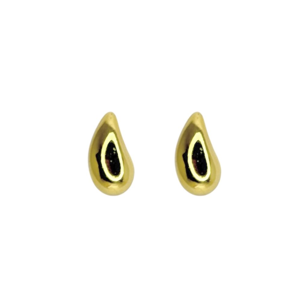 Brinco Gota Mini ABS Banhado A Ouro 18K - 00000001... - RC JOIAS BY RUDI