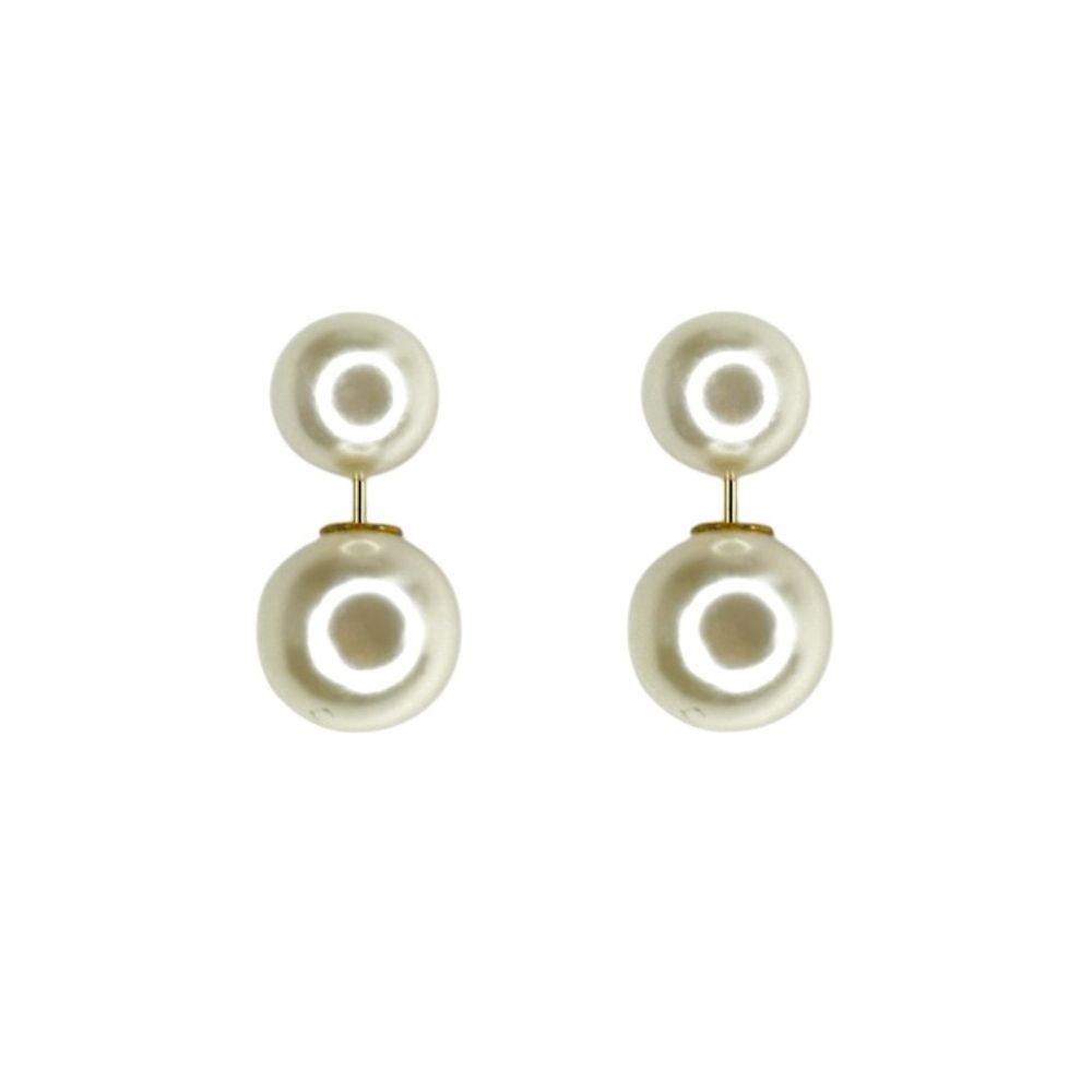 Brinco Pérola Dupla AB Banhado A Ouro 18K - 000000... - RC JOIAS BY RUDI
