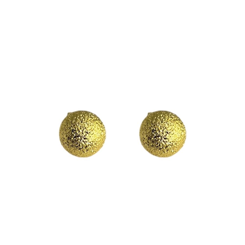 Brinco Bola Fosca AB Banhado A Ouro 18k - 00000001... - RC JOIAS BY RUDI