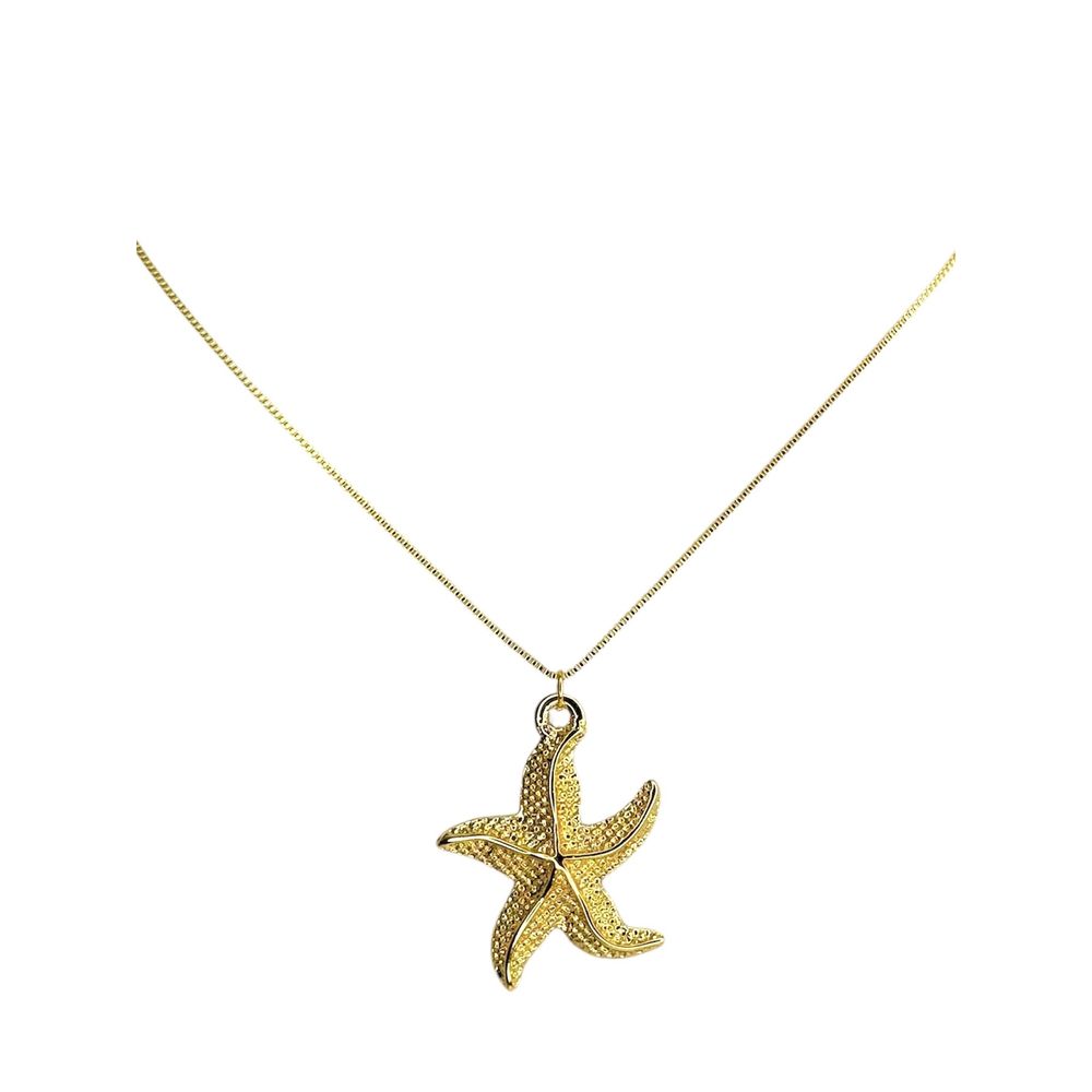 Colar Estrela Do Mar Banhado A Ouro 18K - 00000001... - RC JOIAS BY RUDI