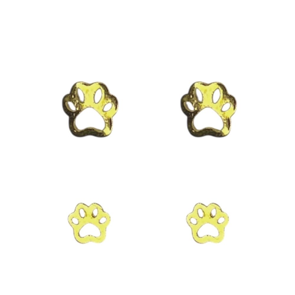 Brinco Duo Patinha Banhado A Ouro 18k - 0000000016... - RC JOIAS BY RUDI