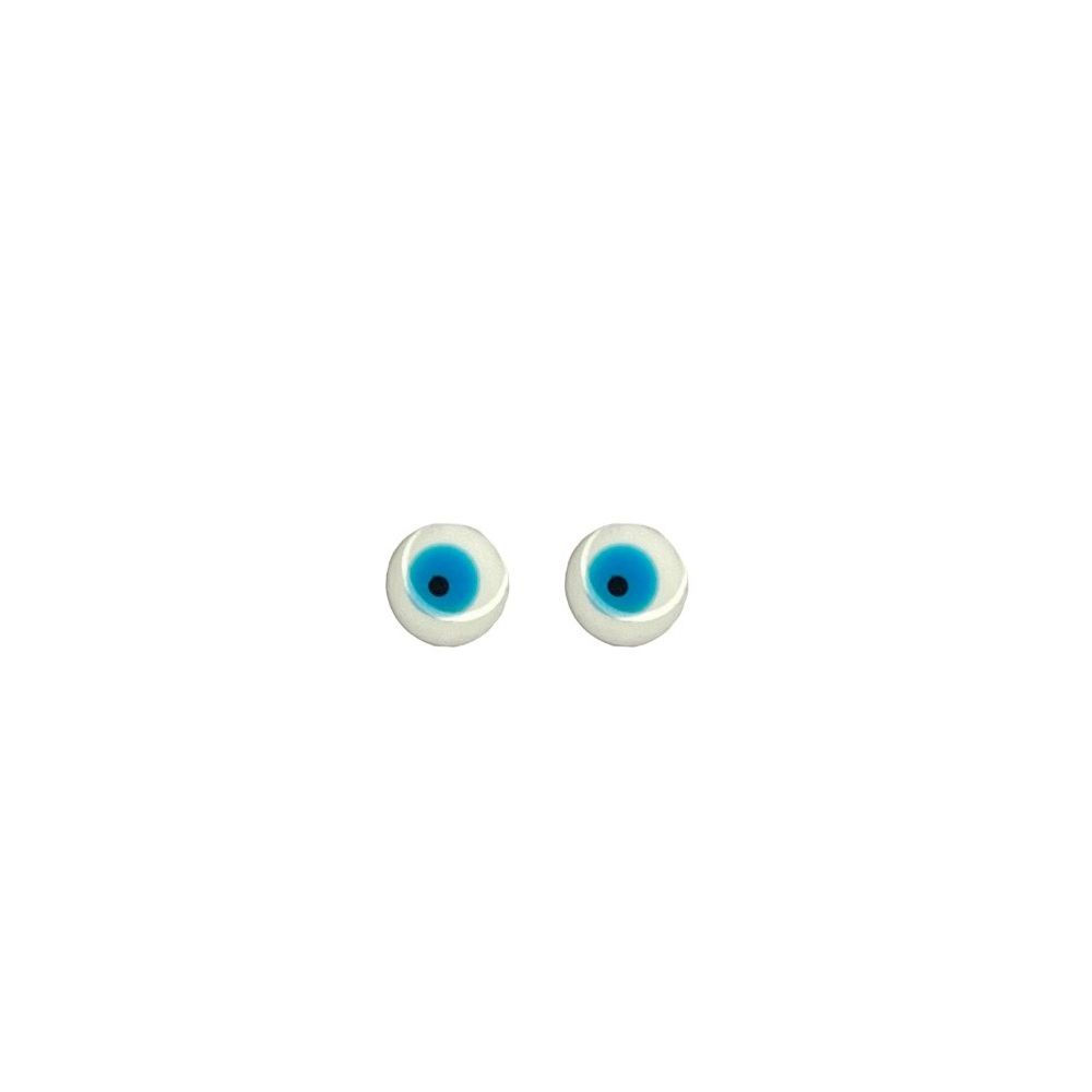 Brinco Olho Grego Azul Claro Banhado A Ouro 18K - ... - RC JOIAS BY RUDI