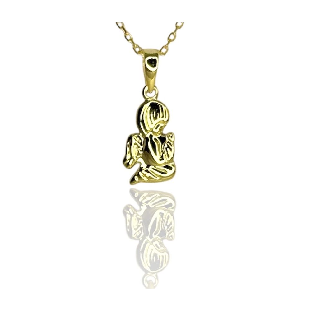 Pingente Anjo Orando Banhado A Ouro 18K - 00000001... - RC JOIAS BY RUDI