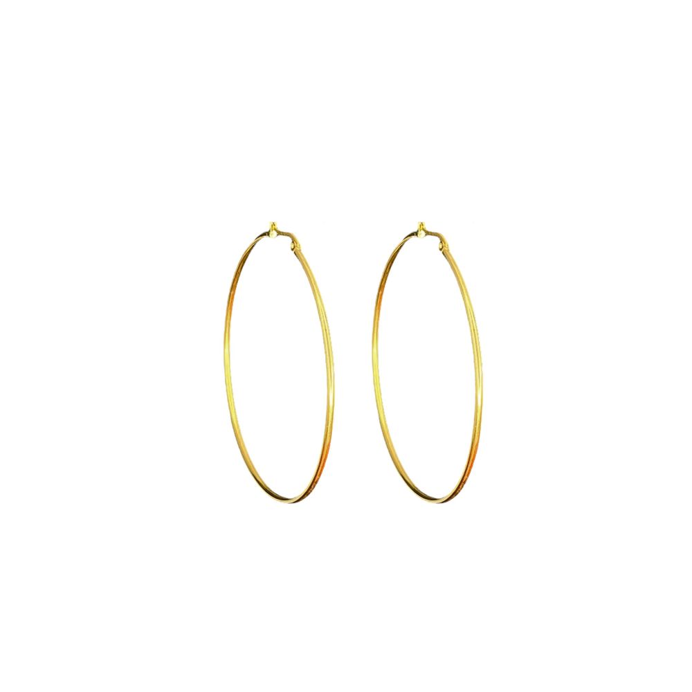 Brinco Argola Click Número 7 Aço Dourado - 000000... - RC JOIAS BY RUDI