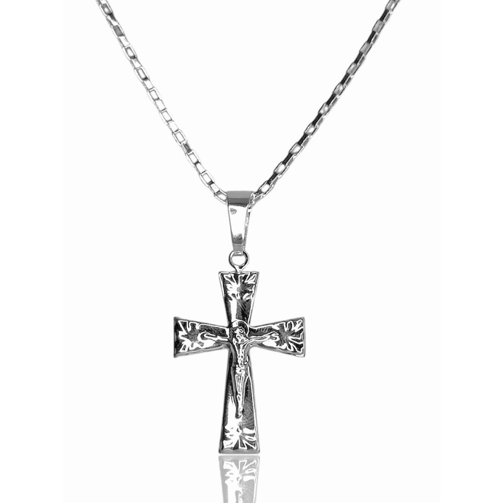 Pingente Cruz Jesus Banhado A Prata 925 - 00000001... - RC JOIAS BY RUDI
