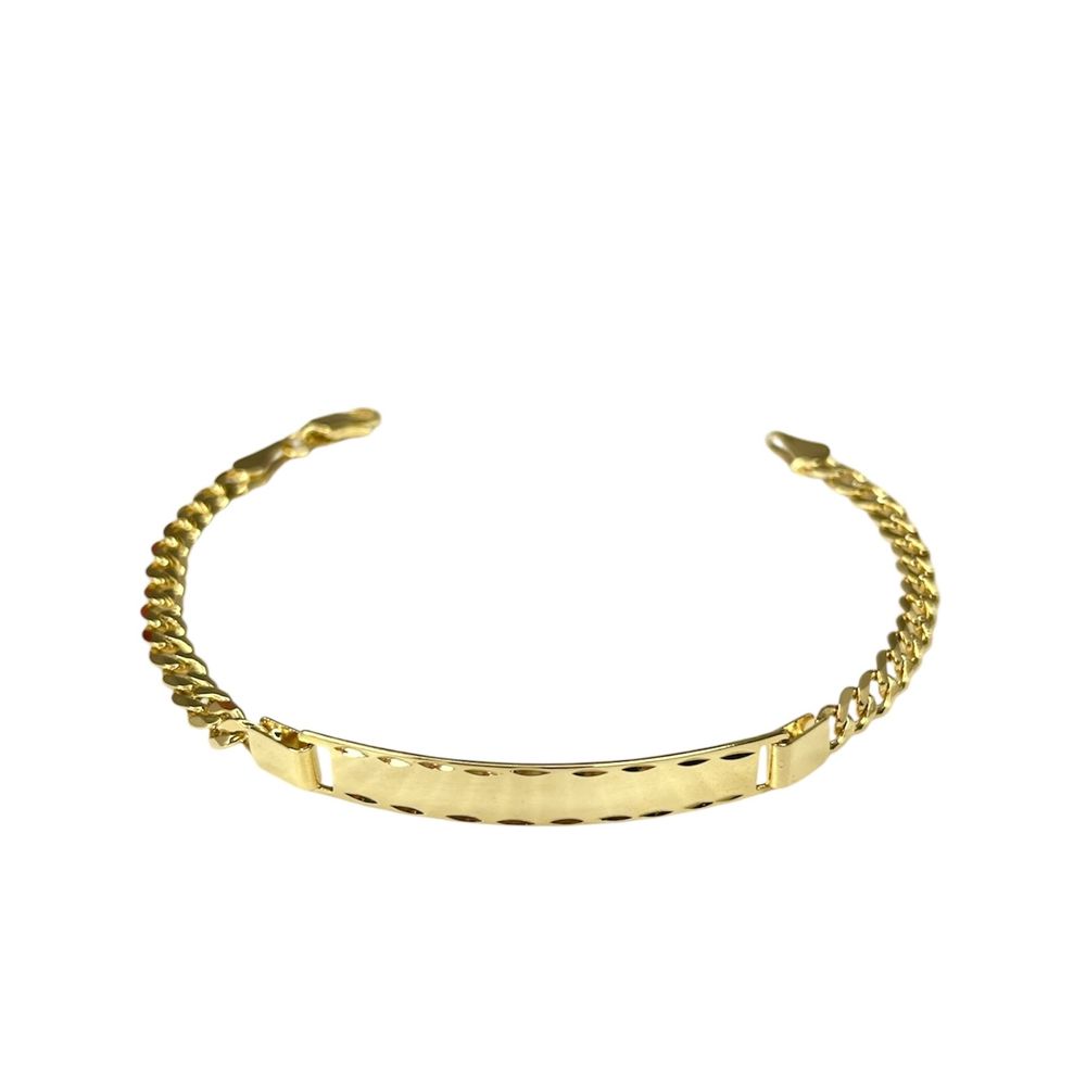 Pulseira Grumet Placa Fecho Mosquetinho Banhado A ... - RC JOIAS BY RUDI