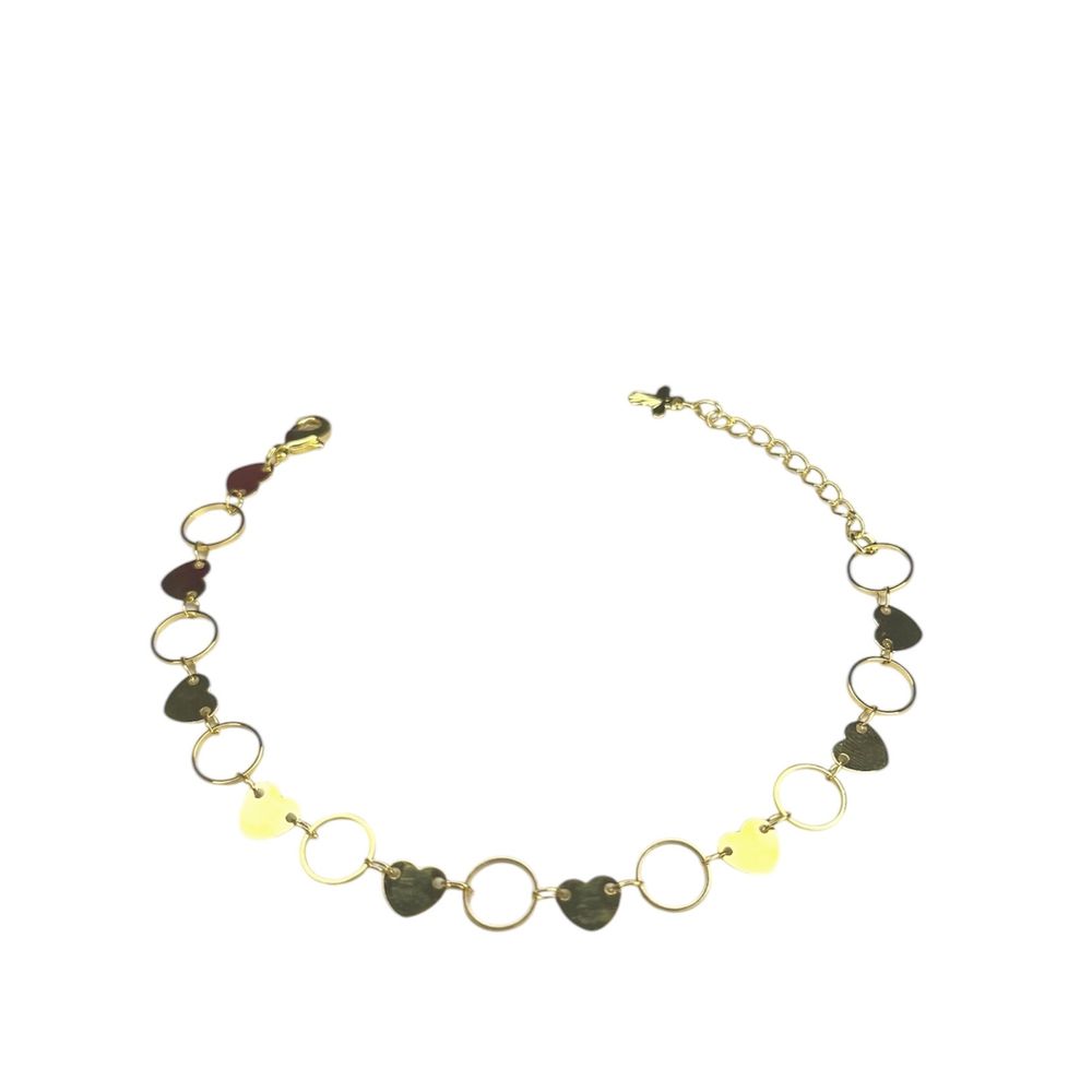 Pulseira Coração Chapada Argola Banhado A Ouro 18K... - RC JOIAS BY RUDI