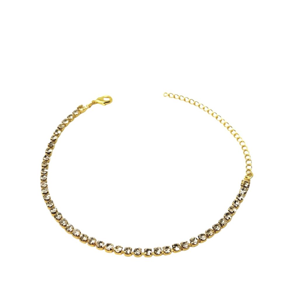 Pulseira Riviera Cristal Banhado A Ouro 18K - 0000... - RC JOIAS BY RUDI