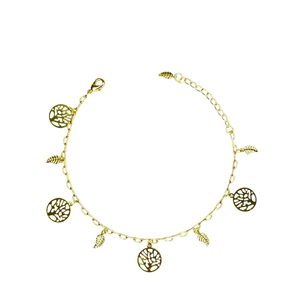 Pulseira Árvore Ramo Badulaque Banhado A Ouro 18K ... - RC JOIAS BY RUDI