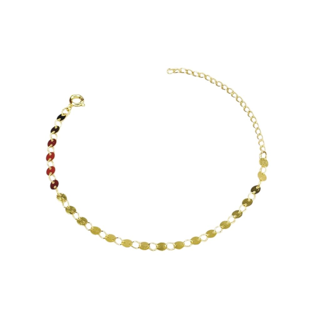 Pulseira Medalhinha Contínuo Banhado A Ouro 18K - ... - RC JOIAS BY RUDI