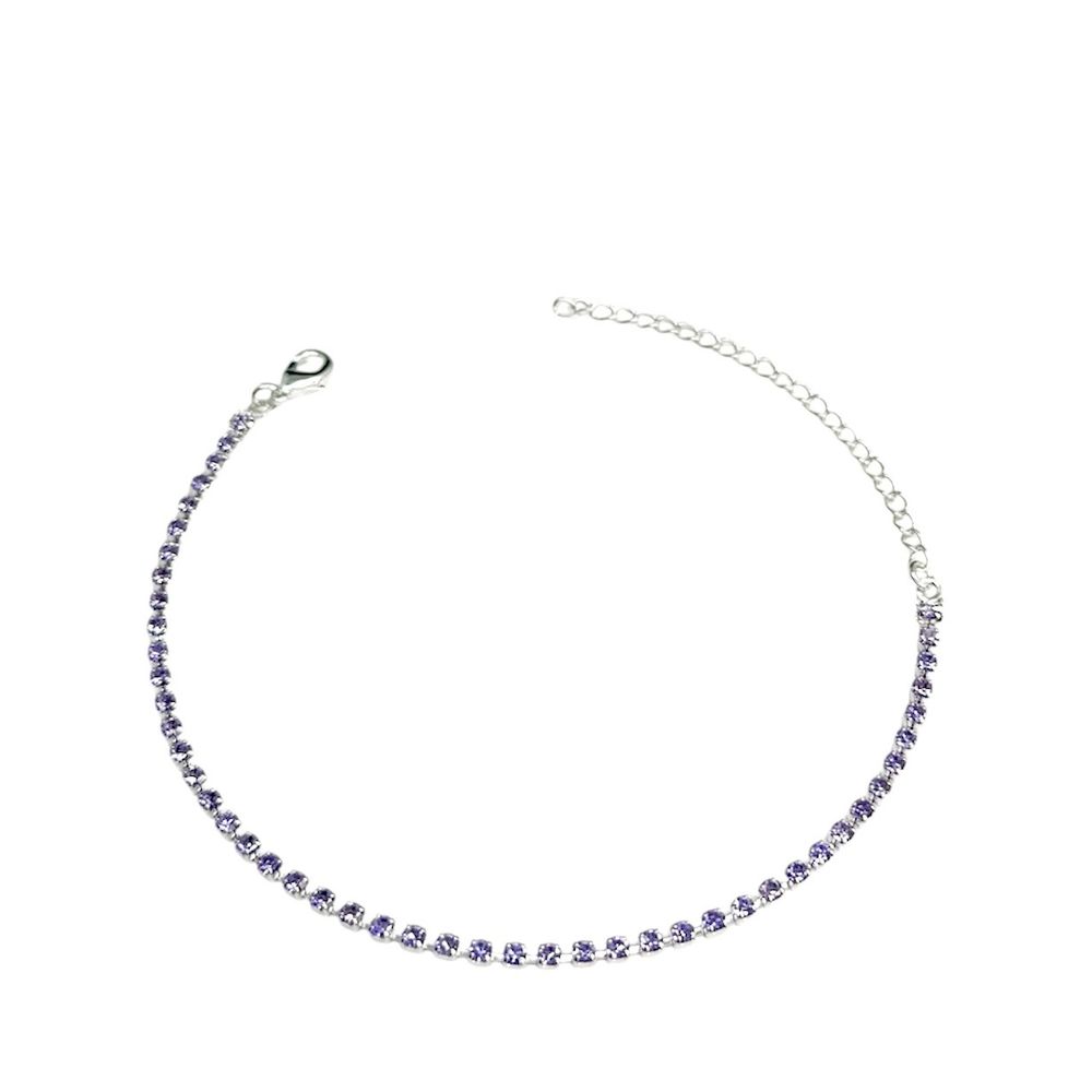 Pulseira Riviera Lilás Banhado A Prata 925 - 00000... - RC JOIAS BY RUDI