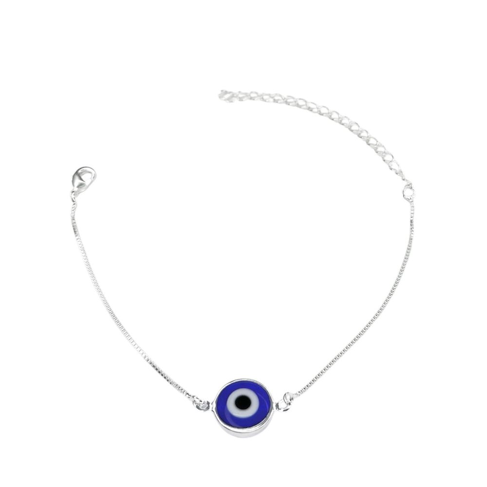 Pulseira Olho Grego Azul Escuro Meio Veneziana Ban... - RC JOIAS BY RUDI