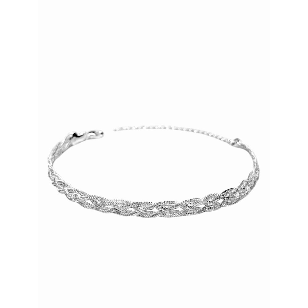 Pulseira Trançada Quatro Fios Banhado A Prata 925 ... - RC JOIAS BY RUDI