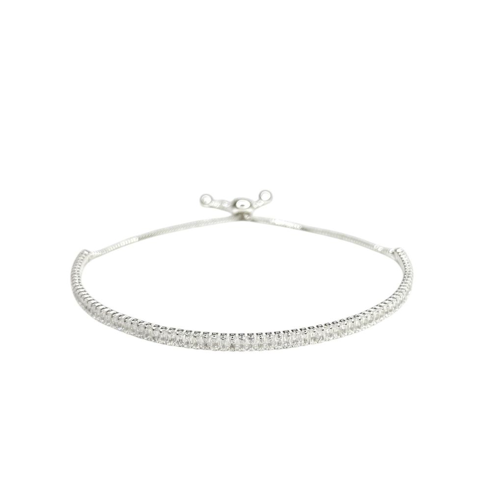 Pulseira Gravatinha Cravejada Zircônia Banhado A P... - RC JOIAS BY RUDI