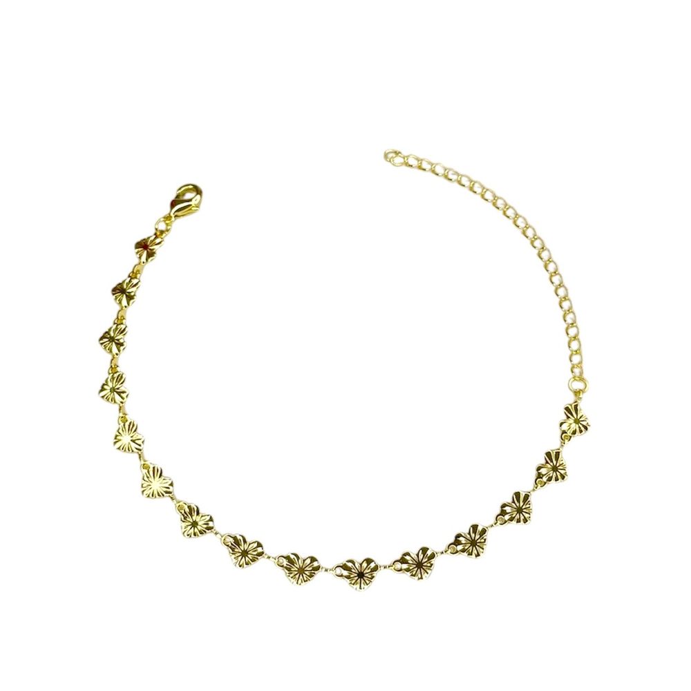 Pulseira Coração Contínuo Banhado A Ouro 18K - 000... - RC JOIAS BY RUDI