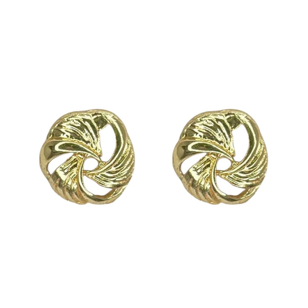 Brinco Vintage Vazado Banhado a Ouro 18K - 0000000... - RC JOIAS BY RUDI