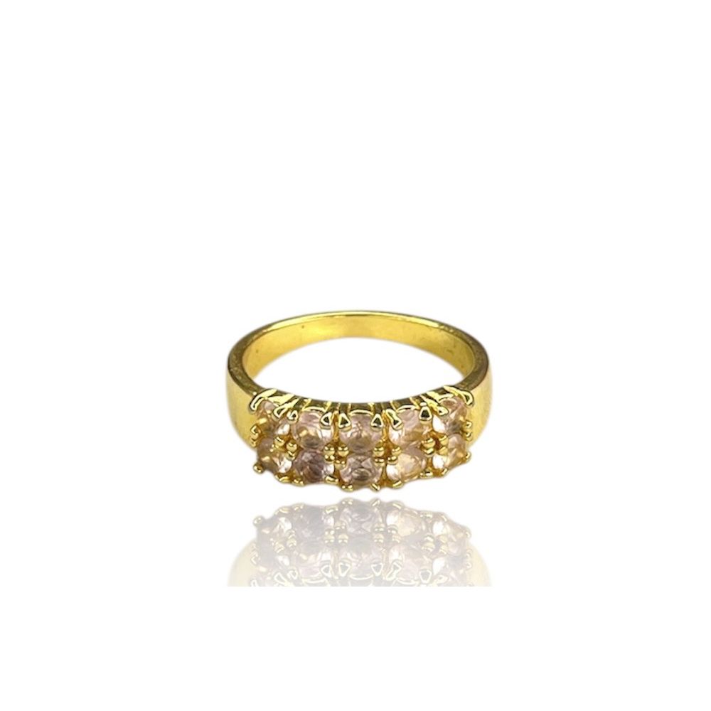 Anel Tela Cristal Zircônia Banhado A Ouro 18k - 00... - RC JOIAS BY RUDI