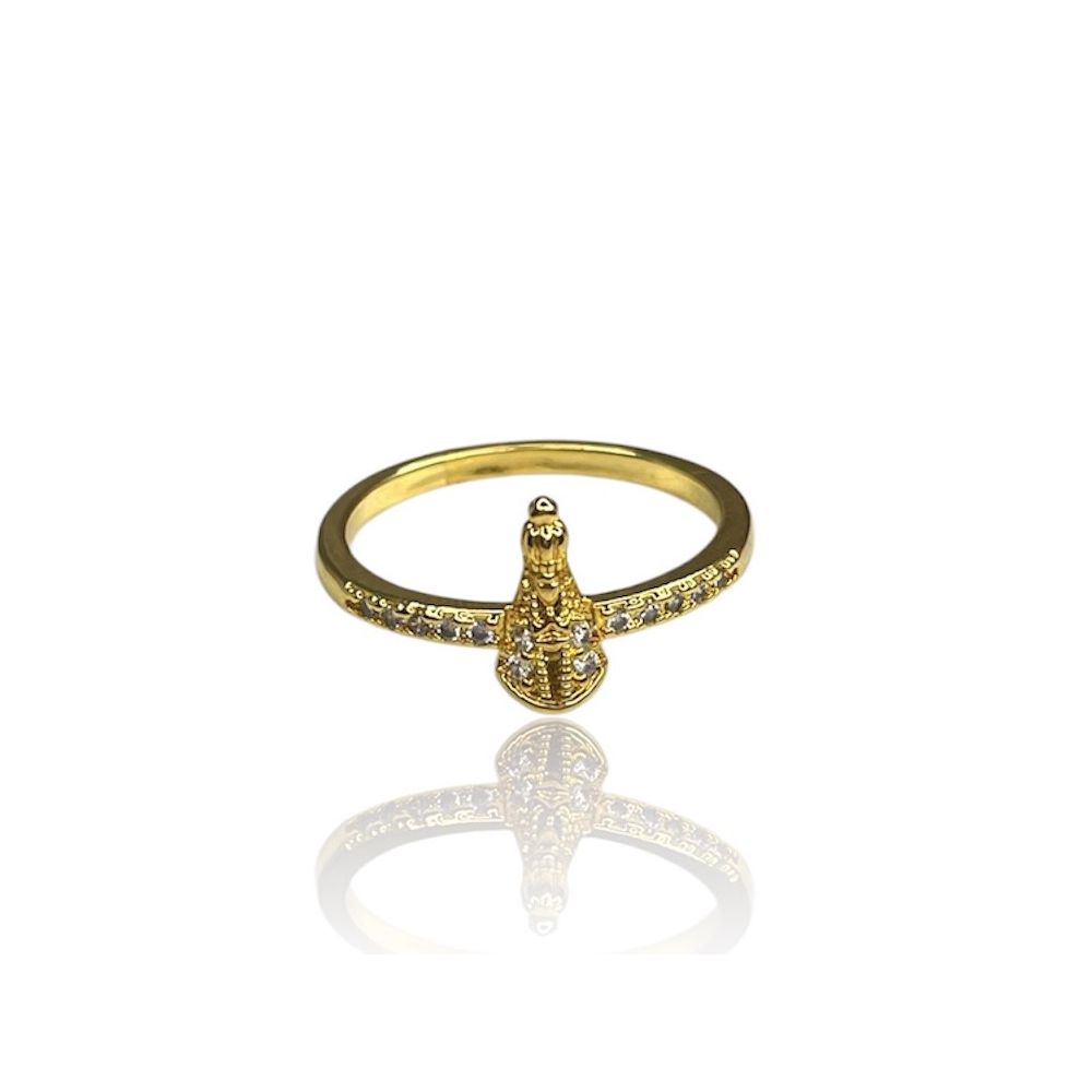 Anel Nossa Senhora Cravejado Banhado A Ouro 18k - ... - RC JOIAS BY RUDI