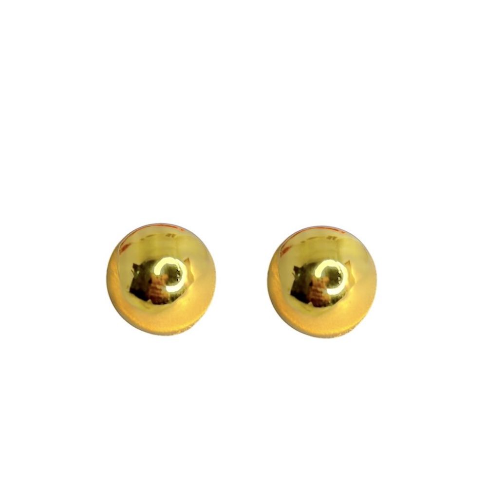Brinco Bola Lisa AB Banhado a Ouro 18K - 000000012... - RC JOIAS BY RUDI