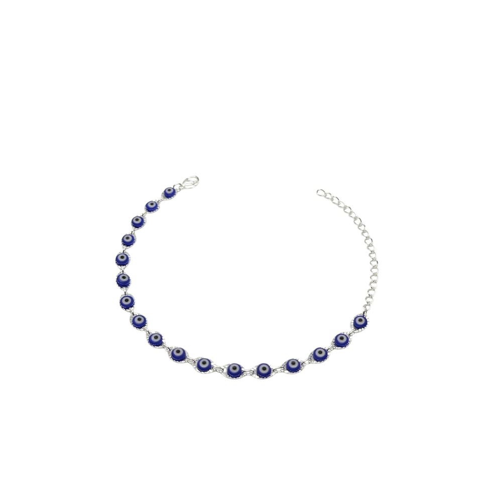 Pulseira Olho Grego Chinês Pequeno Azul Escuro Ban... - RC JOIAS BY RUDI