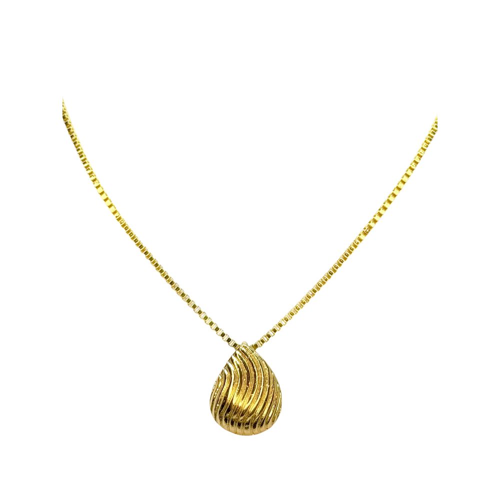 Colar Gota Vintage Banhado A Ouro 18K - 0000000015... - RC JOIAS BY RUDI