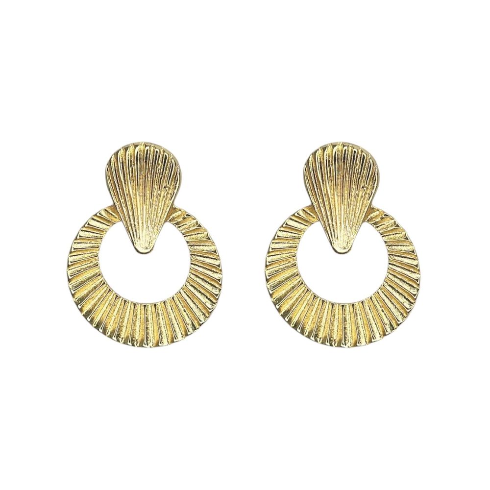 Brinco Frontal Frisado Banhado a Ouro 18K - 000000... - RC JOIAS BY RUDI