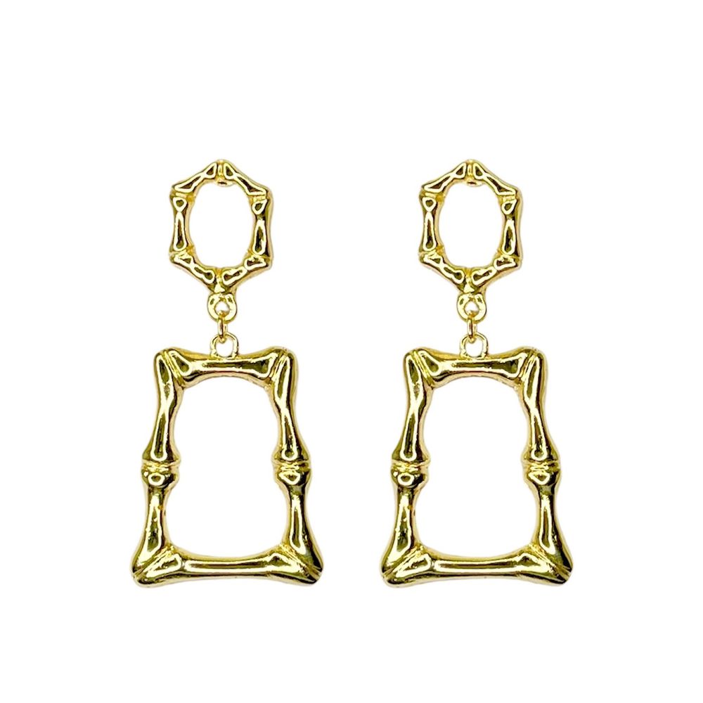Brinco Moldura Requinte Banhado a Ouro 18K - 00000... - RC JOIAS BY RUDI