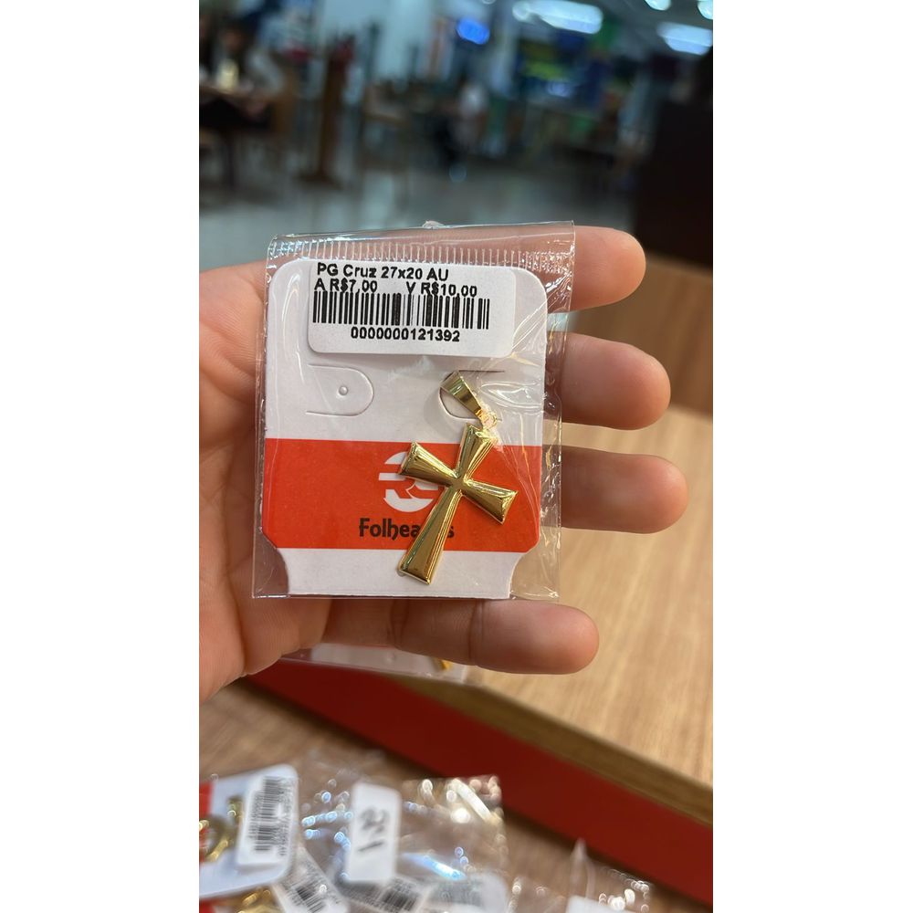 Pingente Cruz Banhado A Ouro 18k - 0000000121392 - RC JOIAS BY RUDI