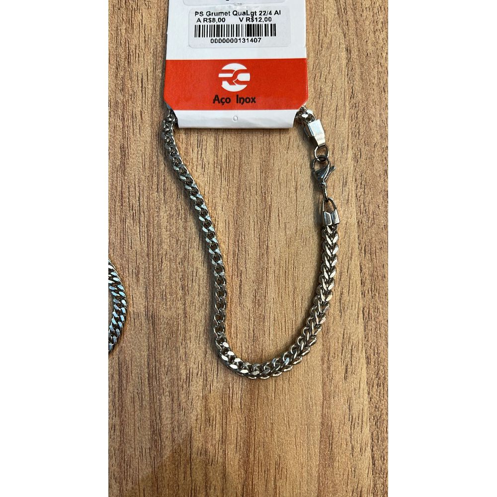 Pulseira Grumet Quadrada Lagosta Aço Inoxidável -... - RC JOIAS BY RUDI