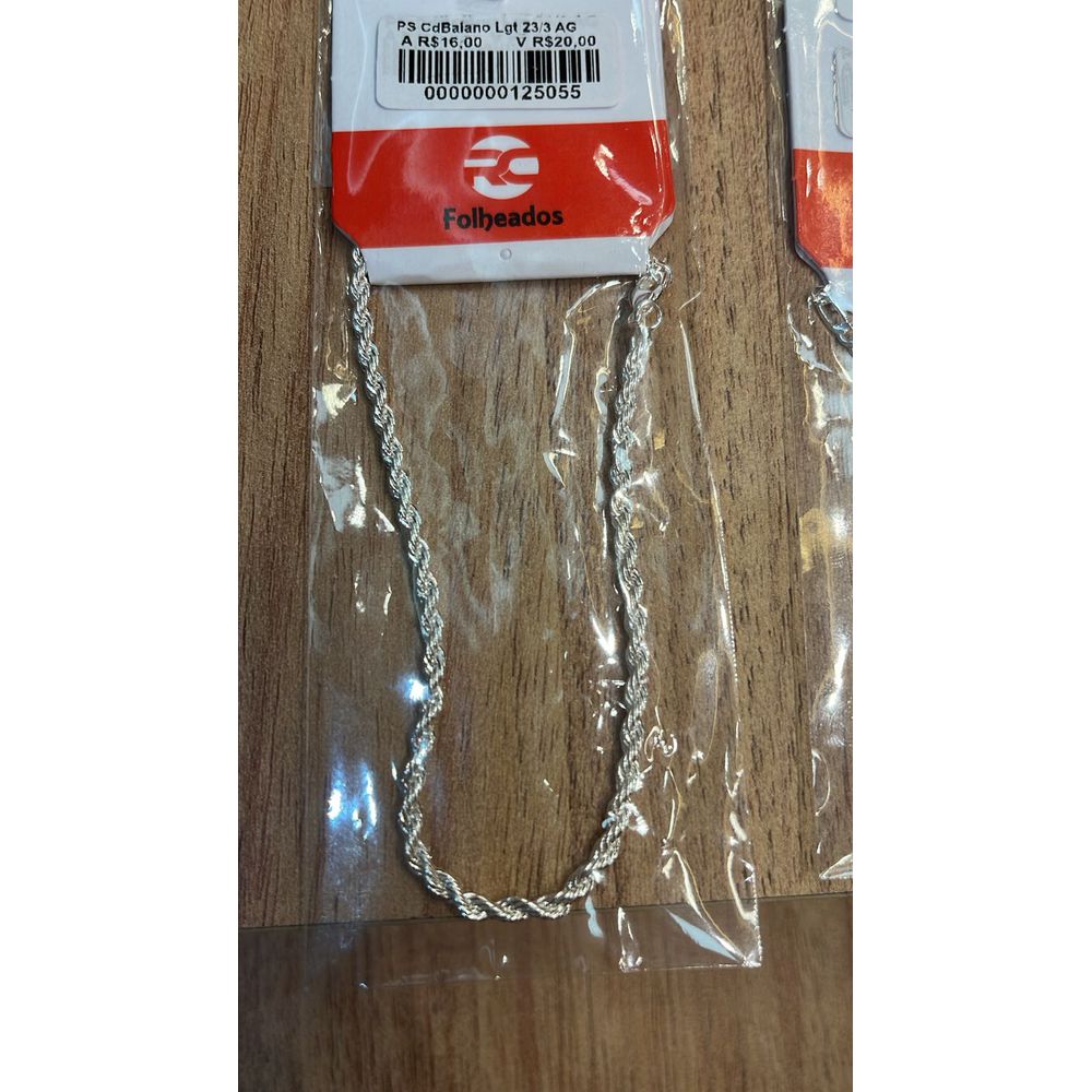 Pulseira Cordão Baiano Fecho Lagosta Banhado A Pra... - RC JOIAS BY RUDI