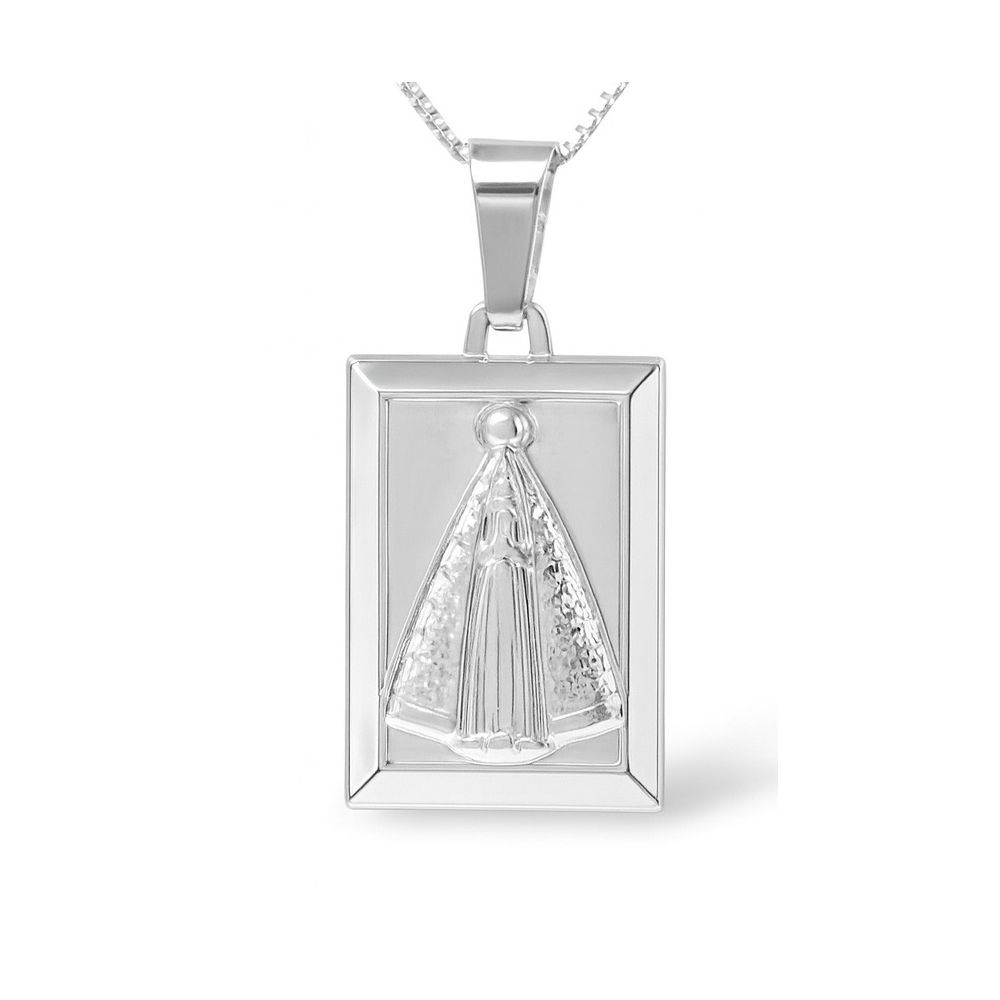 Pingente Placa Nossa Senhora Banhado A Prata 925 -... - RC JOIAS BY RUDI