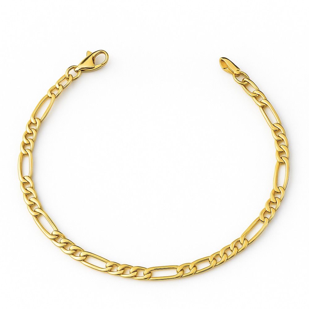 Pulseira 3x1 Chapada Fecho Lagosta Banhado A Ouro ... - RC JOIAS BY RUDI