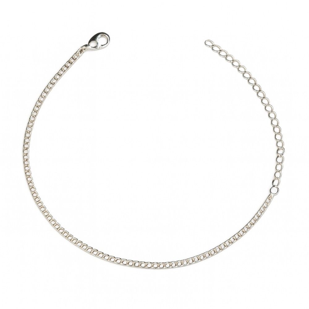 Pulseira Grumet Chapada Banhado A Prata 925. - 000... - RC JOIAS BY RUDI