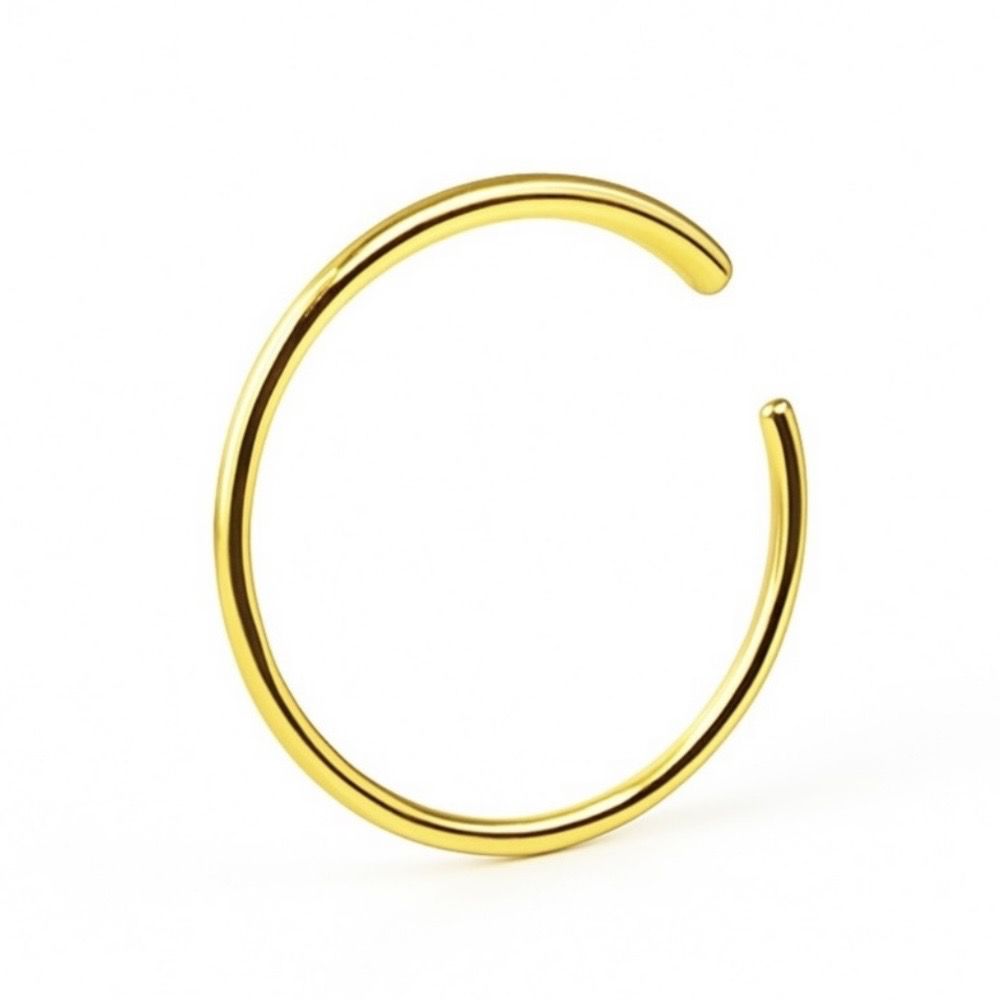 Piercing Argola Nariz Prime Aço Dourado - 00000001... - RC JOIAS BY RUDI