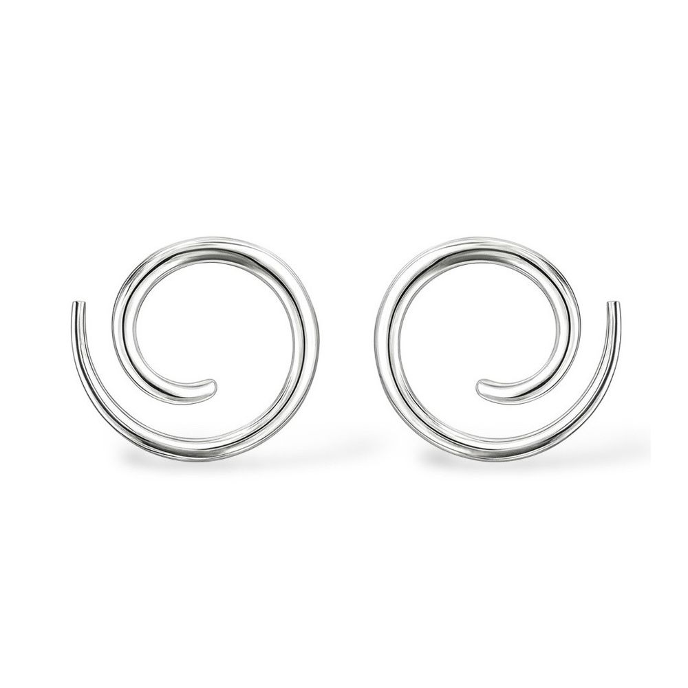 Brinco Aspiral Grande Banhado a Prata 925 - 000000... - RC JOIAS BY RUDI