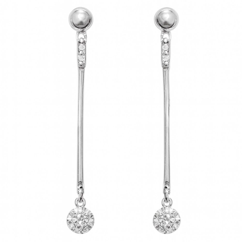 Brinco Palito Strass Banhado a Prata 925 - 0000000... - RC JOIAS BY RUDI