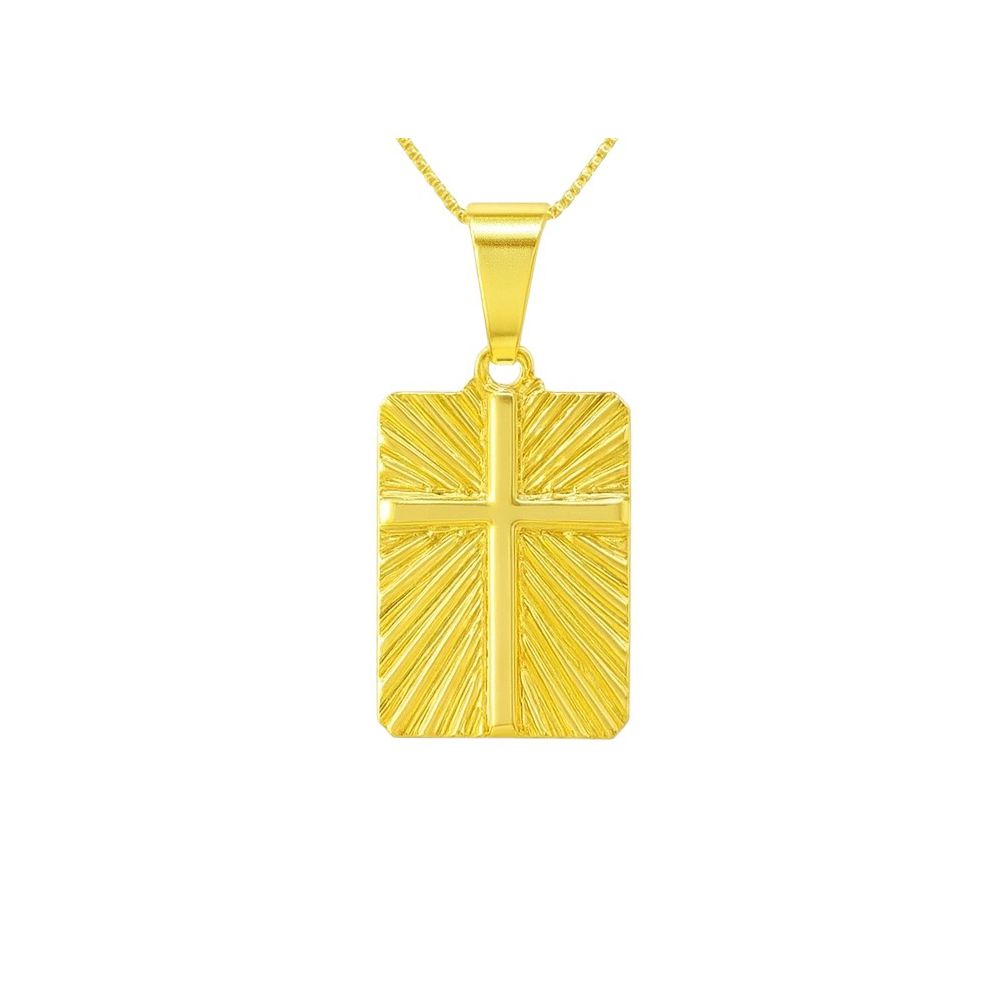 Pingente Cruz Nimbus Banhado A Ouro 18K - 00000001... - RC JOIAS BY RUDI