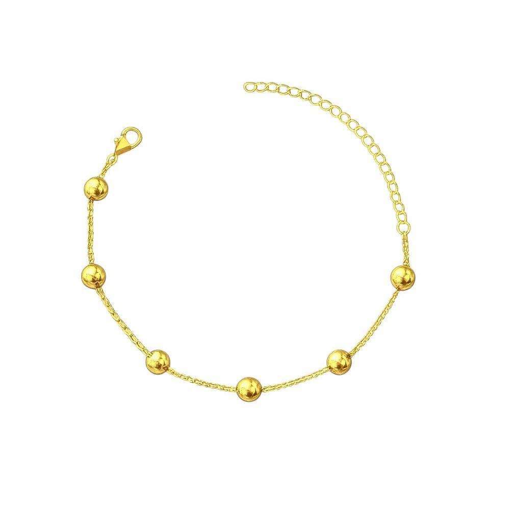 Pulseira Seis Botões Espaçada AB Banhado A Ouro 18... - RC JOIAS BY RUDI