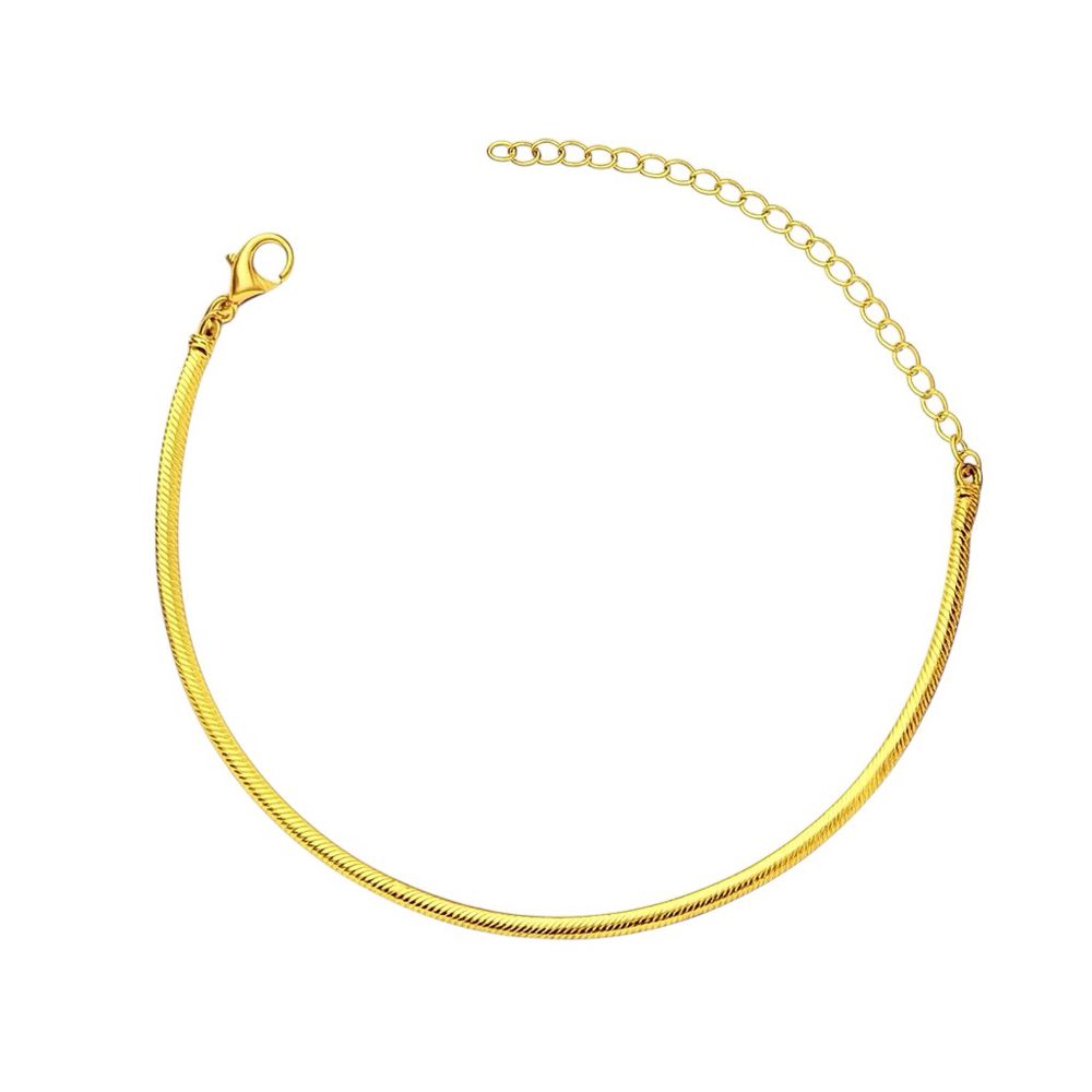 Pulseira Laminada 2 Milímetros Banhado a Ouro 18K ... - RC JOIAS BY RUDI