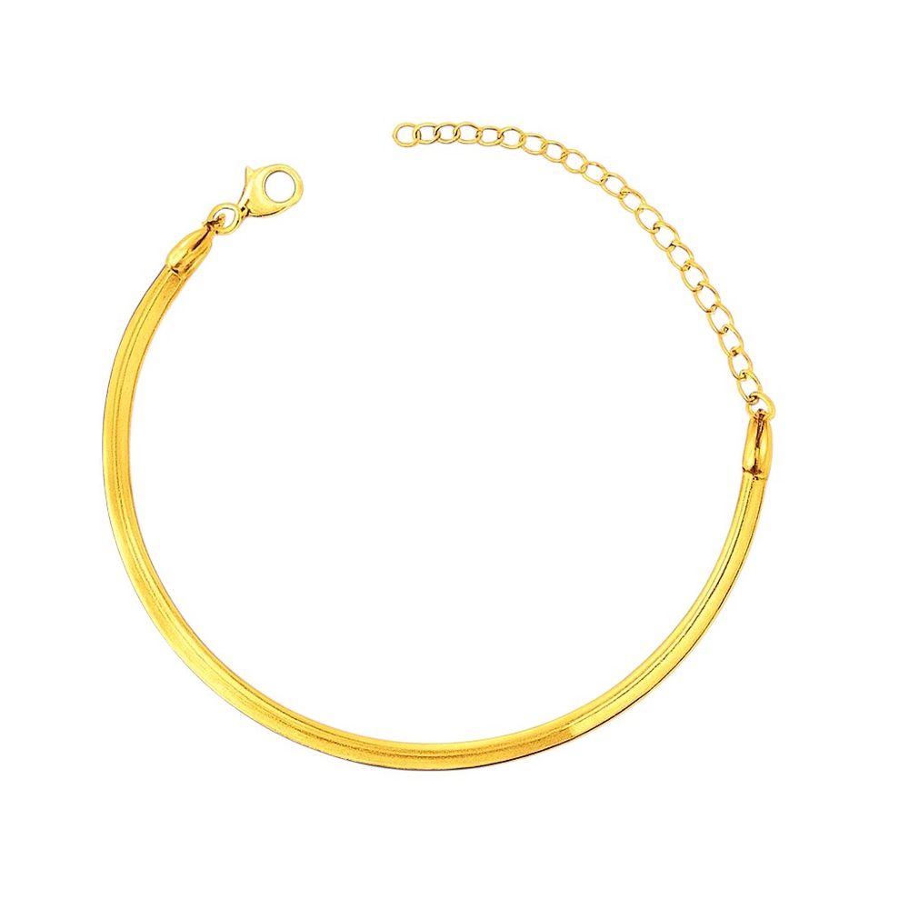 Pulseira Laminada 22/3 Banhado A Ouro 18K - 000000... - RC JOIAS BY RUDI